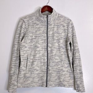 Zyia Active Cream Gray Full Zip Exercise Fitness Lightweight Jacket Women’s M